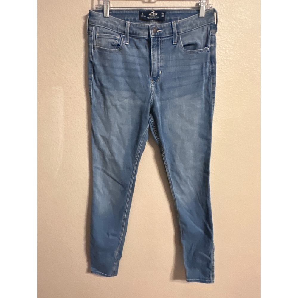 Hollister High Rise Super Skinny Jeans‎ Womens Size 9L W29 L30 Light Wash Denim